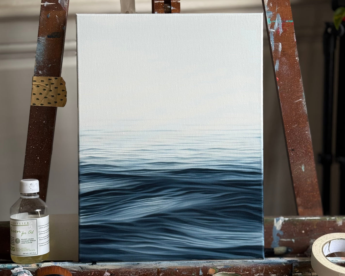 Silence - Peinture à l'huile sur toile en coton