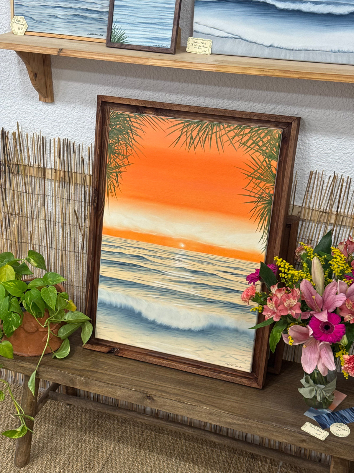 L'orangerie - Peinture à l'huile sur toile en coton encadrée