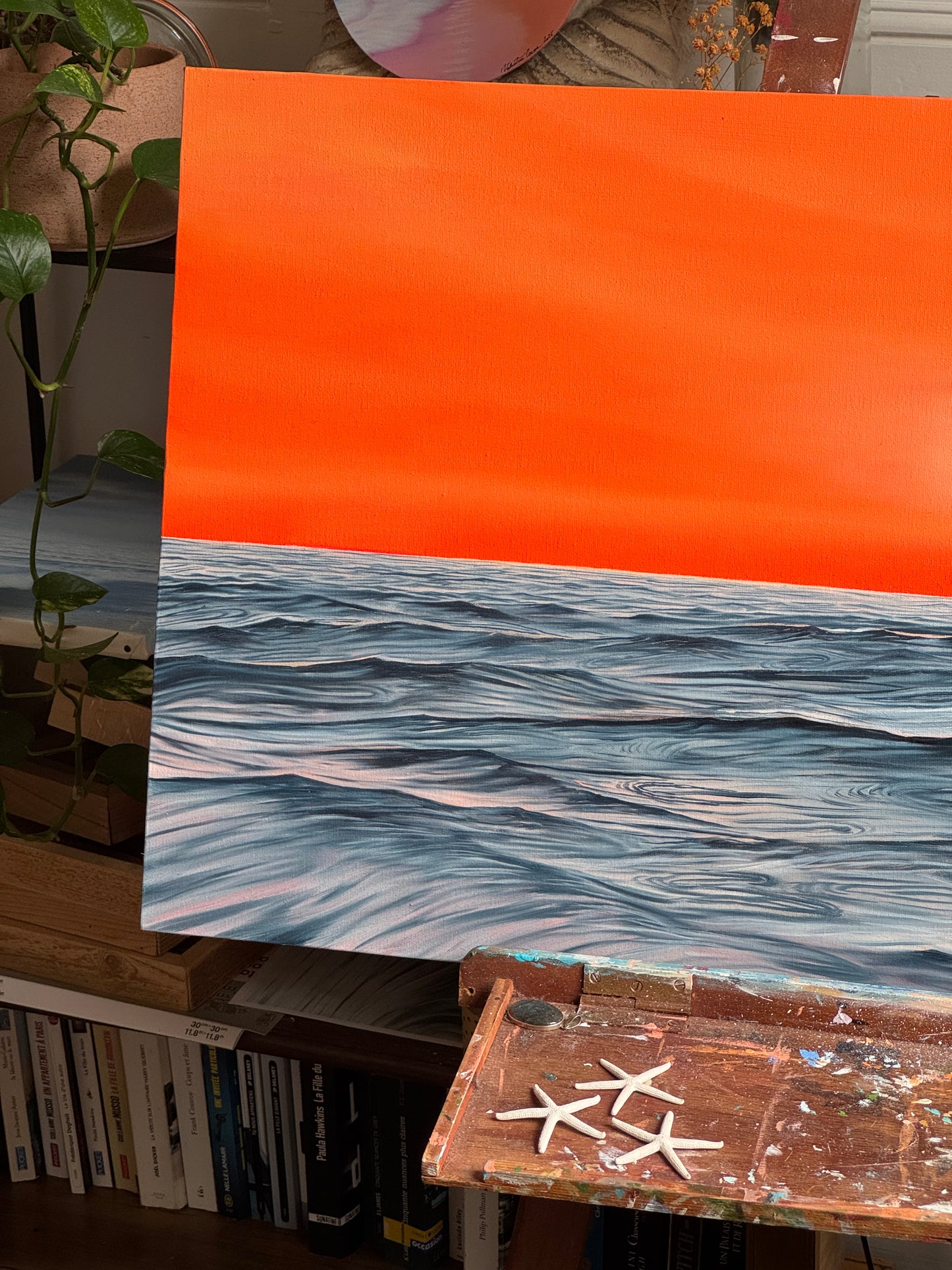 Papaye - Peinture à l'huile sur toile en coton