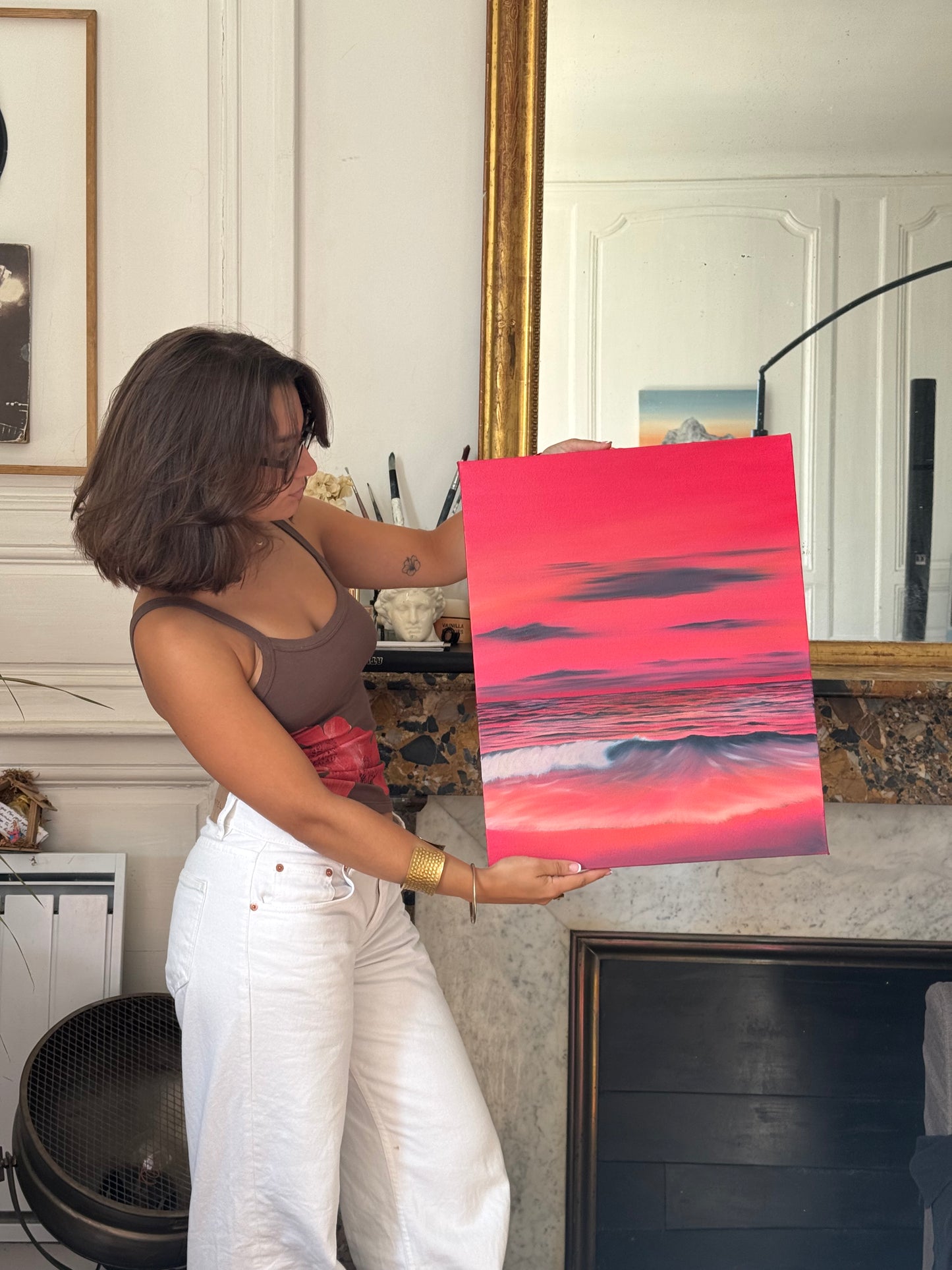 Velours - Peinture à l'huile sur toile en coton