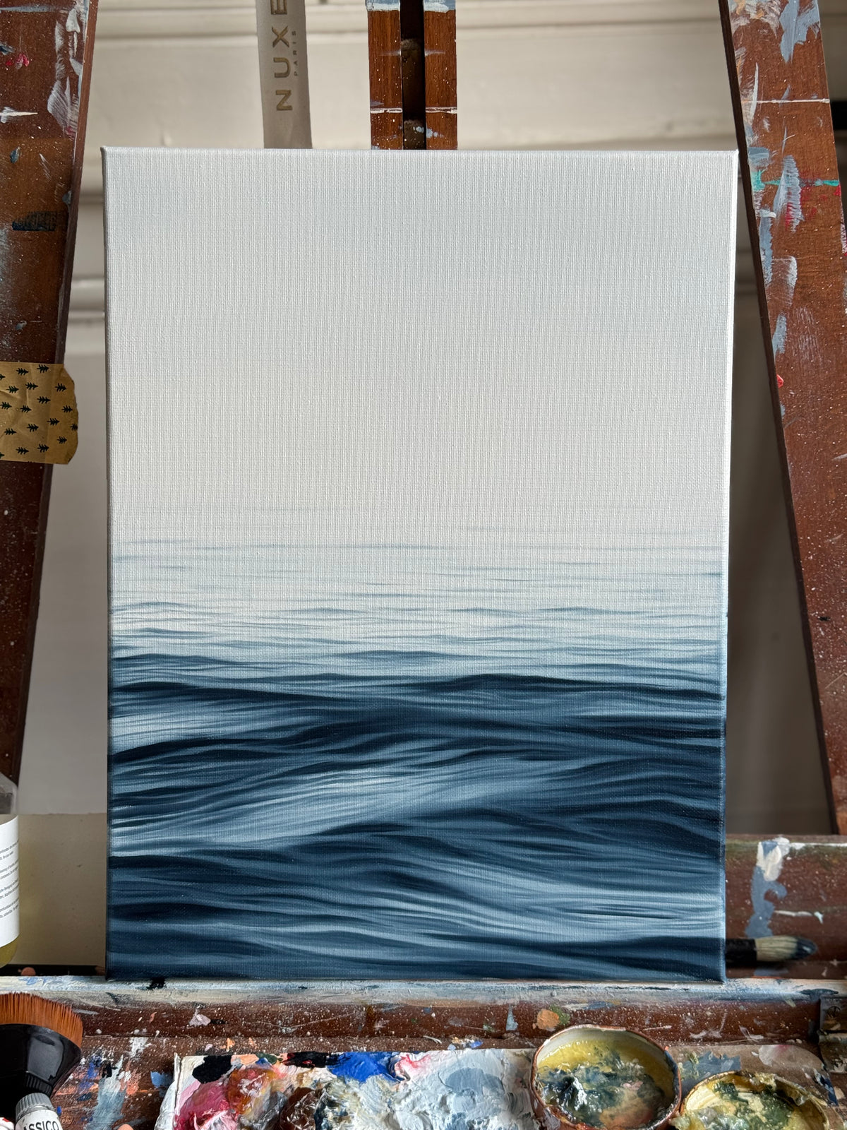Silence - Peinture à l'huile sur toile en coton
