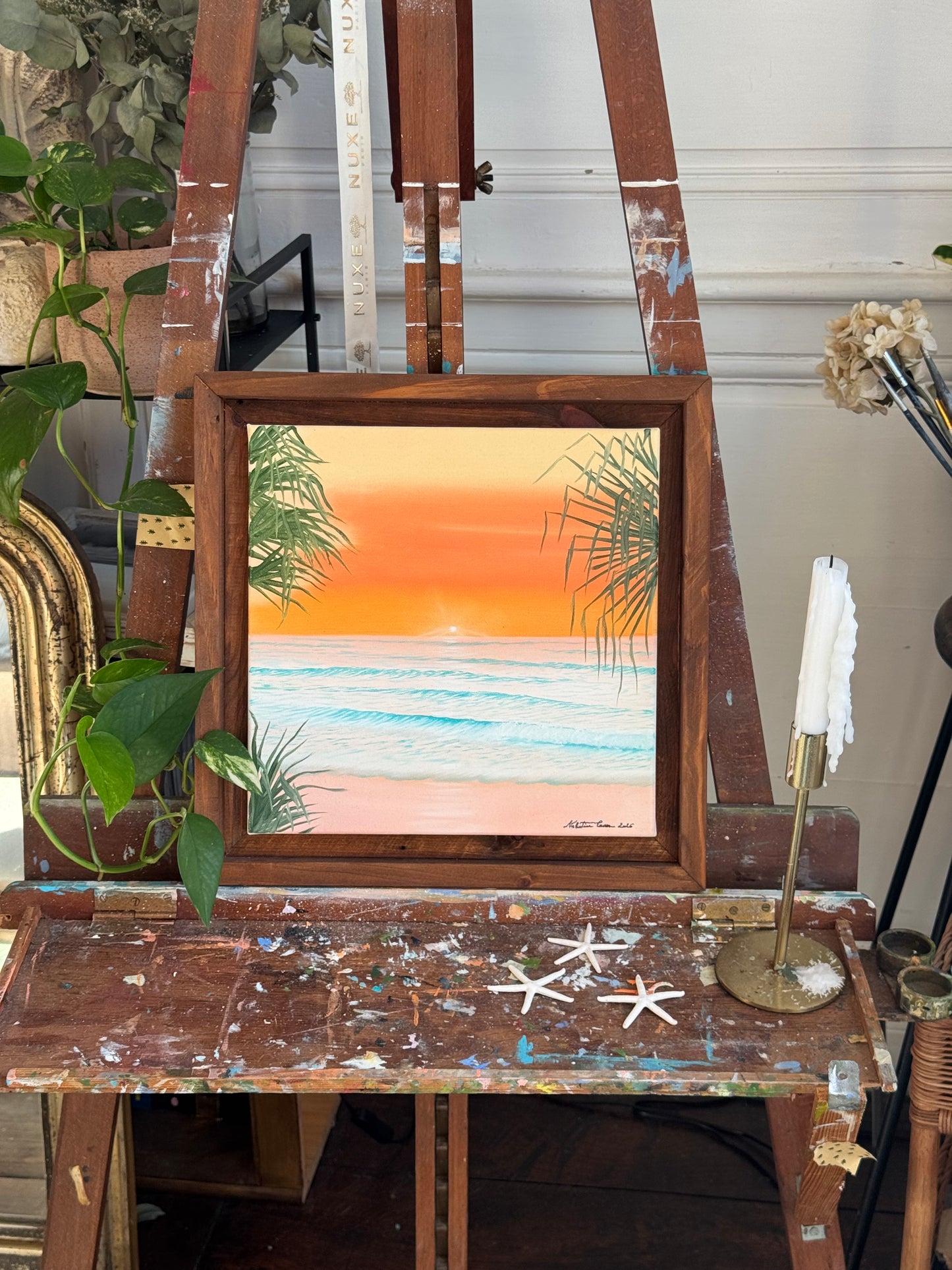 Mon Calme - Peinture à l'huile sur toile en coton encadrée