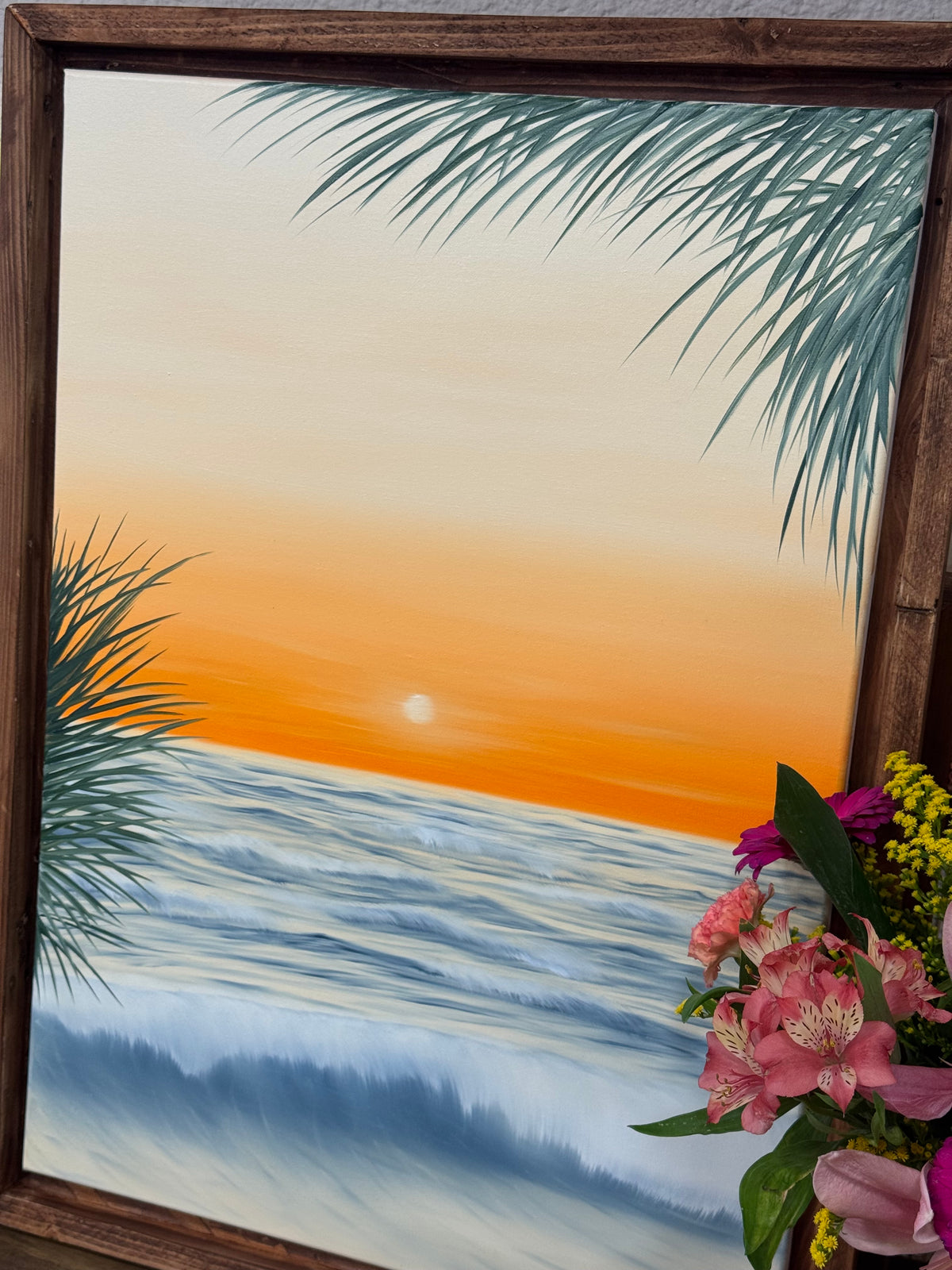 Harmonie - Peinture à l'huile sur toile en coton encadrée