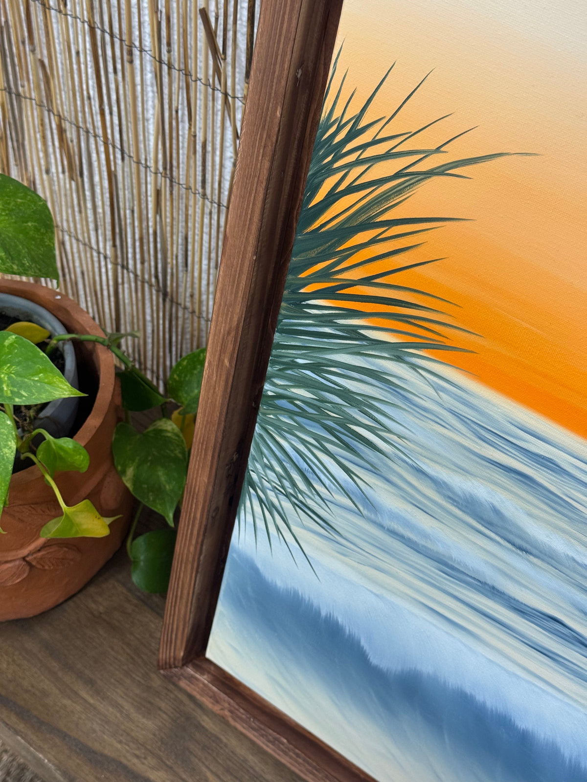 Harmonie - Peinture à l'huile sur toile en coton encadrée