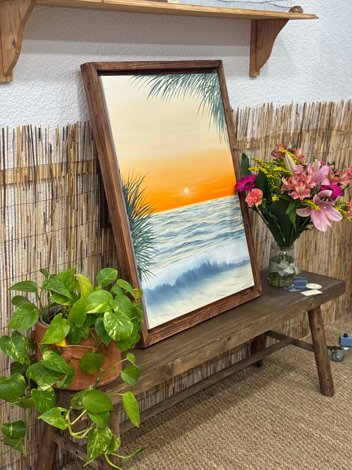 Harmonie - Peinture à l'huile sur toile en coton encadrée