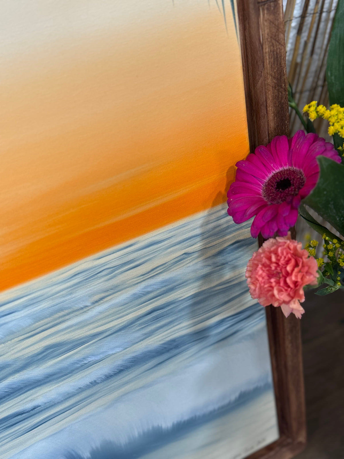 Harmonie - Peinture à l'huile sur toile en coton encadrée