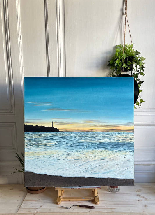 À la vie, à l'amour - Peinture à l'huile sur toile en coton, Châssis 3D