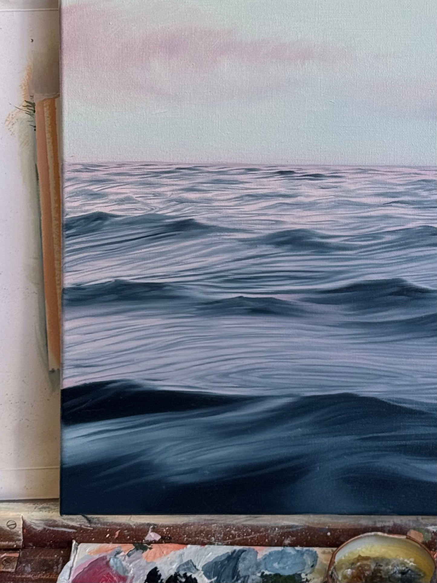 Verveine - Peinture à l'huile sur toile en coton