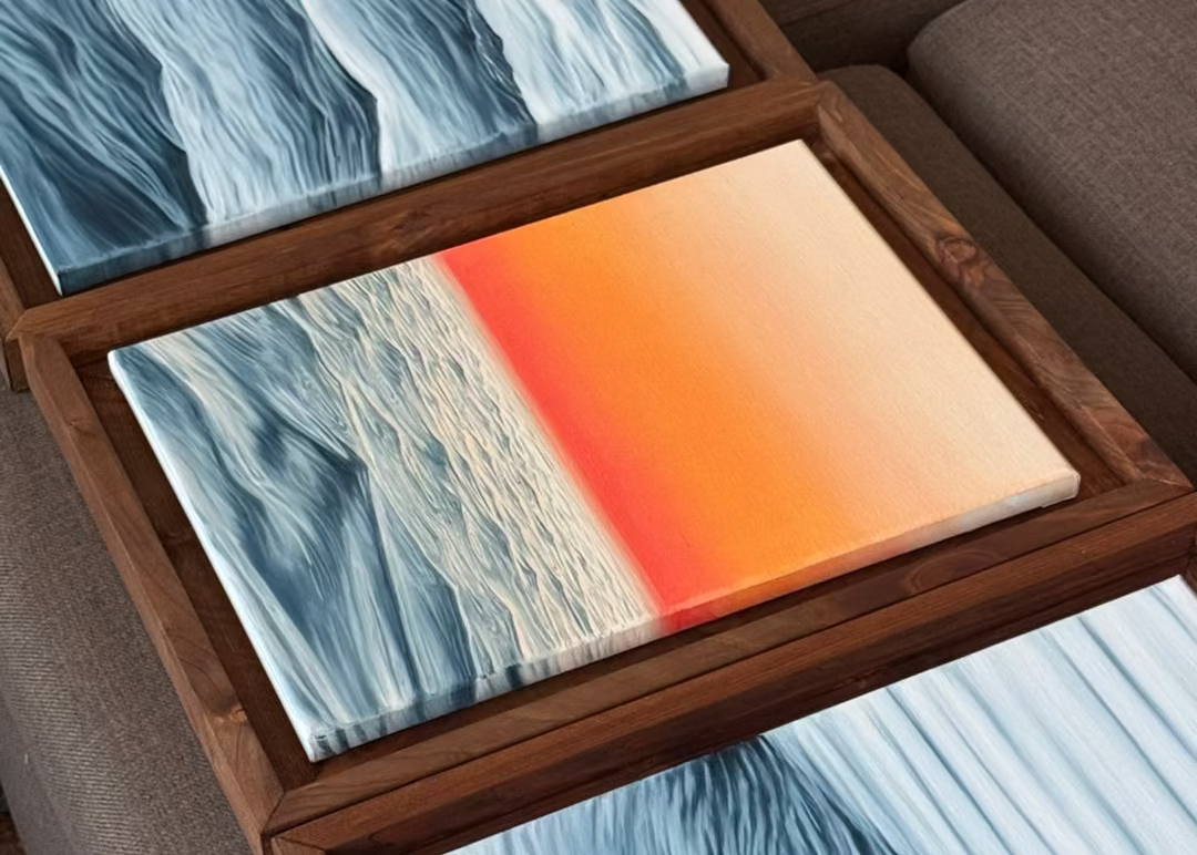 toile océan et sunset 